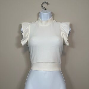 Elegant Cream Sleeveless Top